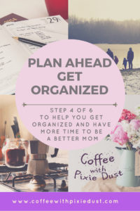 Find your way, plan ahead, get organized, find what works for you, find what you will actually keep doing that makes you happy, and get organized. You will start to see a change in how you are able to plan your days and you will feel less stressed. You may even find a hobby in planning.