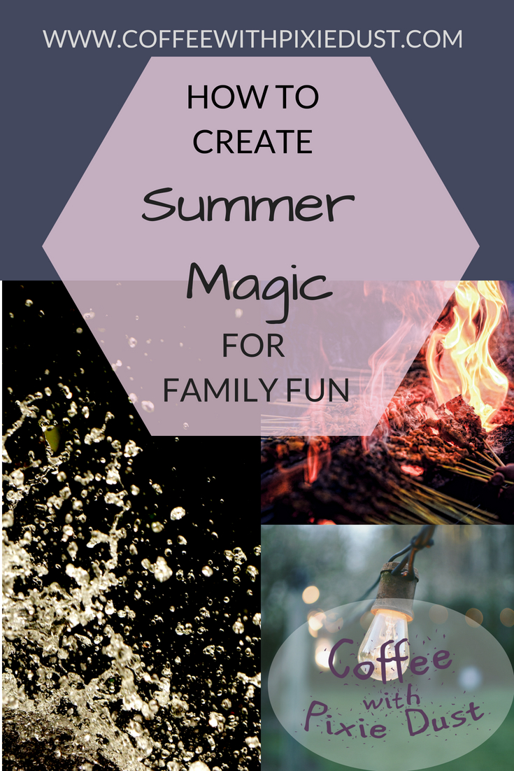 Summer Evenings can be so magical. I remember being little and having so much fun with my brother out in the backyard watching the lightning bugs. We would play for what seemed forever while my parents added the magic. Fast forward 35 years and now I am trying to add the magic and family fun.